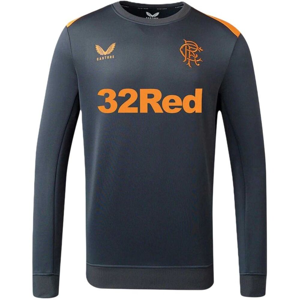 Castore Mens Rangers FC Long-Sleeved Training Sweatshirt / True Red